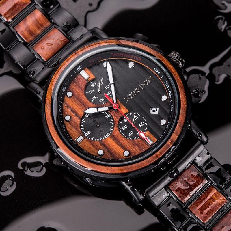 Fashion Watches Mens Quartz Analog Watch Timer Chronograph Wristwatch Male Date Waterproof Present for Him