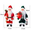 Creative 13inch Santa Claus Decorations Soft Velvet Santa Claus Doll Window Decoration Standing Santa Claus Xmas Tree Ornament