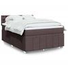 VidaXL Slat Bed Base with Mattress Dark Brown 140x200 Cm 3289408