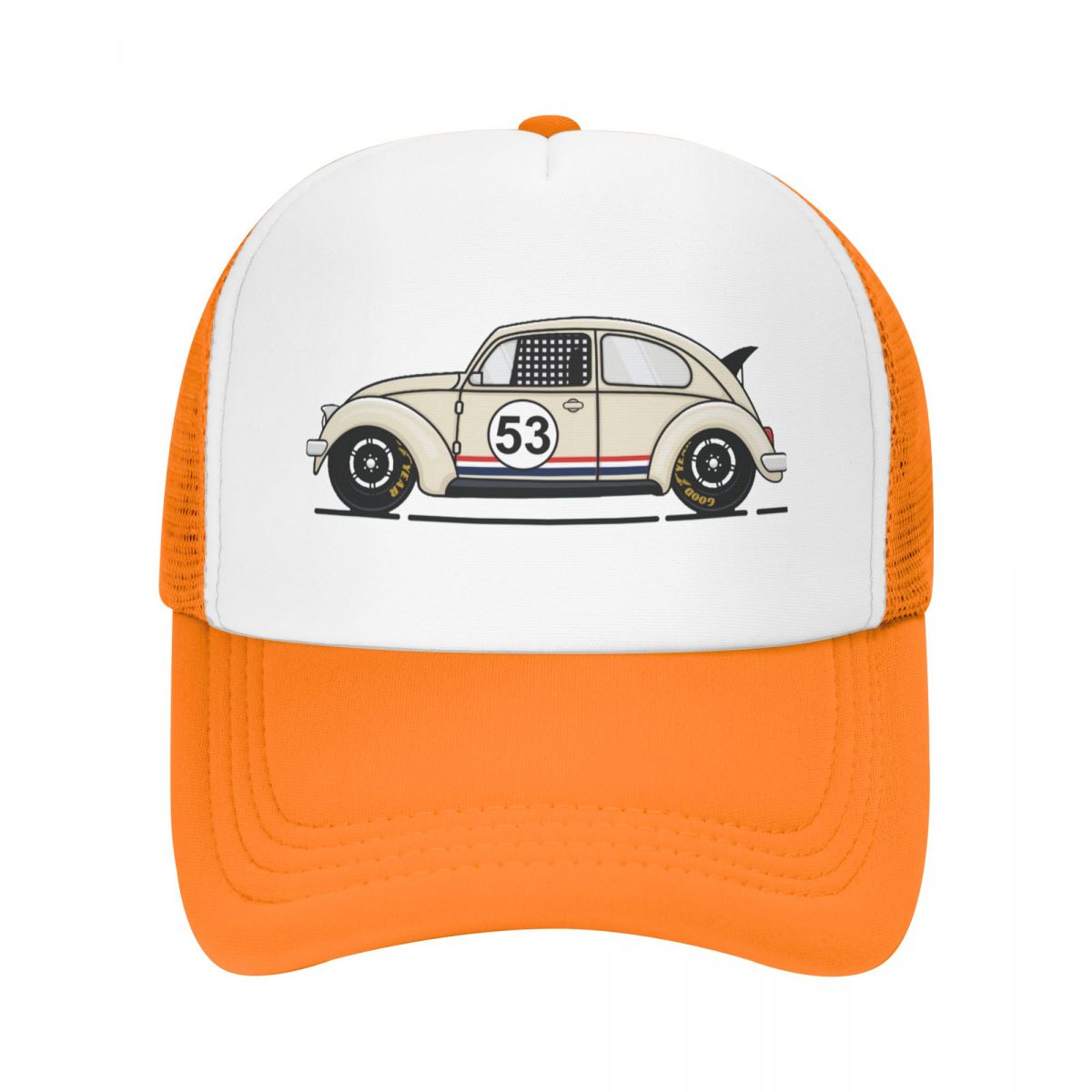 

Personalized Classic Racing Car Herbie Baseball Cap for Unisex Women Breathable Trucker Hat Streetwear Snapback Caps Summer Hats Trucker Hat