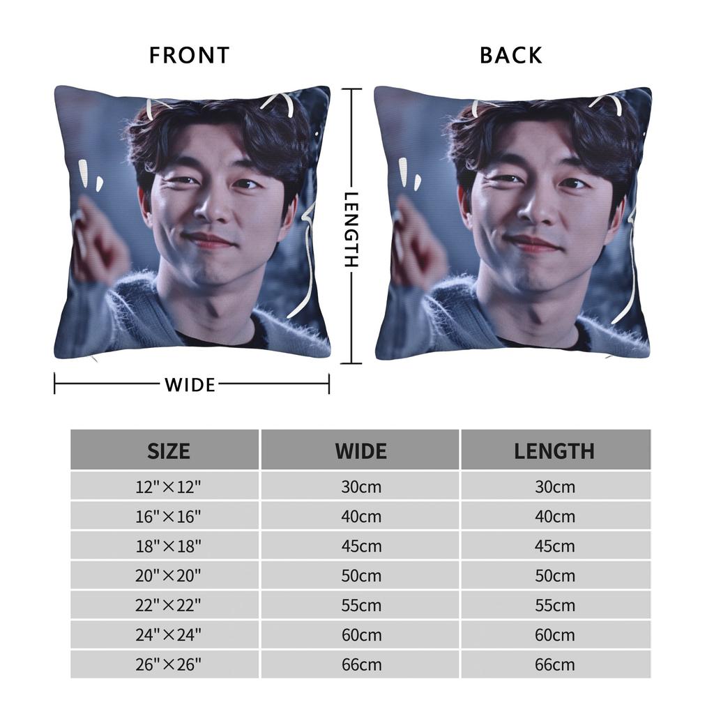 Gong Yoo Pillow Case Soft Pillow Cover For Living Room Bed Chair Fashion Pillowcases