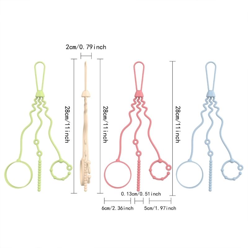 Silicone Pacifier Chain Adjustable Baby Bottle Toy Straps 280mm for Strollers