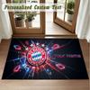 Crystal Velvet Square Rug Custom NameBayern Munich Pattern Non Slip Home Floor Decor Rug