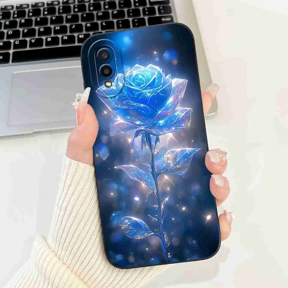 For Samsung Galaxy A02 SM-A022F Case Luxury Flower Fashion Soft Silicone TPU Cover For Samsung A02 M02 6.5" SM-M022F Phone Shell