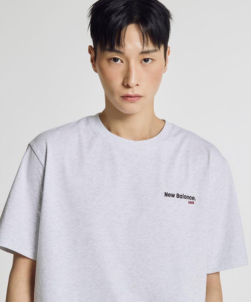 Nyuballanseu Nbneg21433 / Uni Essential Big Logo Short Sleeve T-Shirt (Light Gray)