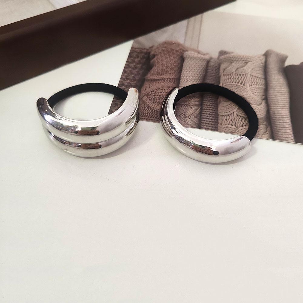 

2 шт. Европа и Америка Персонализированные сплав Эластичность Резинки для волос для женщин Девушек Держатель для хвостика Кольца для волос Веревочные аксессуары