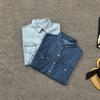 Women's Denim Shirts, Short Sleeves, Loose and Fitted Retro Casual Cardigans, Light Jackets, Mid-length Summer Tops