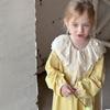 Spring 2025 Lace Collar Loose Fit Princess Dress for Girls