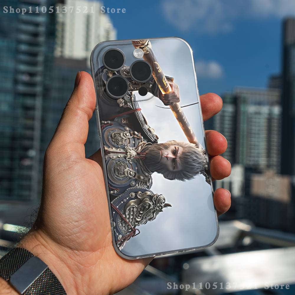 Black Myth Wukong Phone Case For iPhone 17,16,11,15,13,14,12,Air,Mini,Plus,Pro,Max,Plus,E Clear Soft Shell