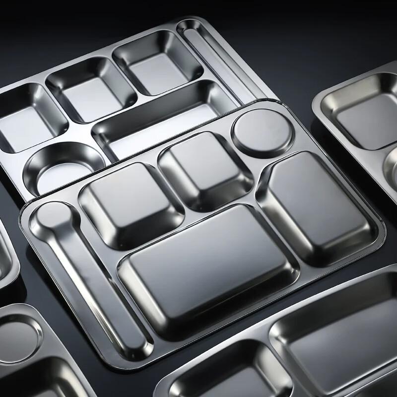 Stainless Steel Divided Cafeteria Tray