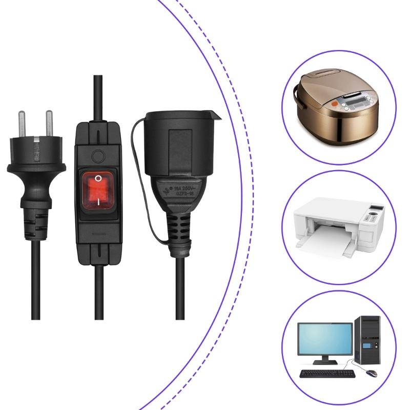 4.8mm To 4.8mm Power Cord Extension Cord With Protective Cover Male Plug To Female Socket Electric Wire For Electronic