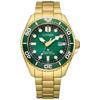 [CITIZEN] BN0262-59W Eco-Drive Diver 200m Waterproof Men's Gold Green