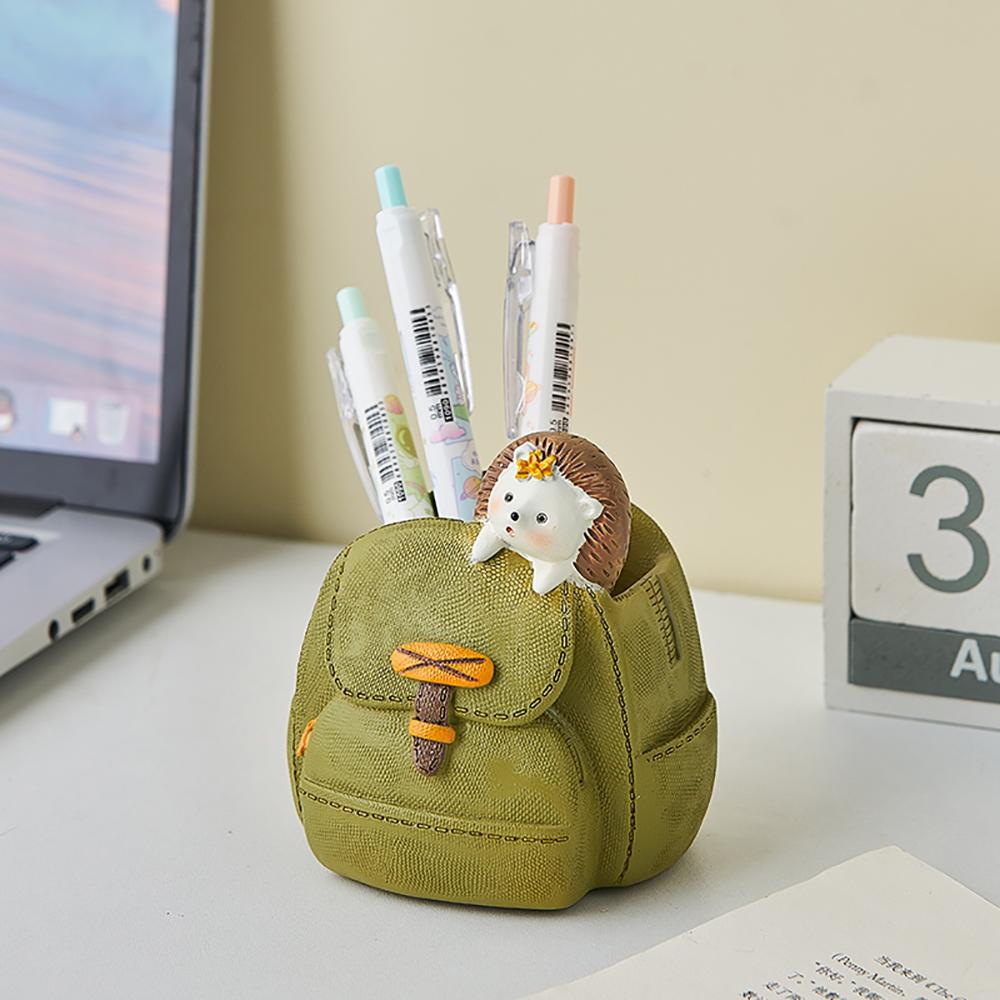 Pastoral Animal Sculpture Creative Table Decorative Figurine Pen Container Desk Storage Cute Home Decoration Birthday Gift