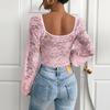 2026 European & American V-Neck Lace Sexy Bodysuit for Women