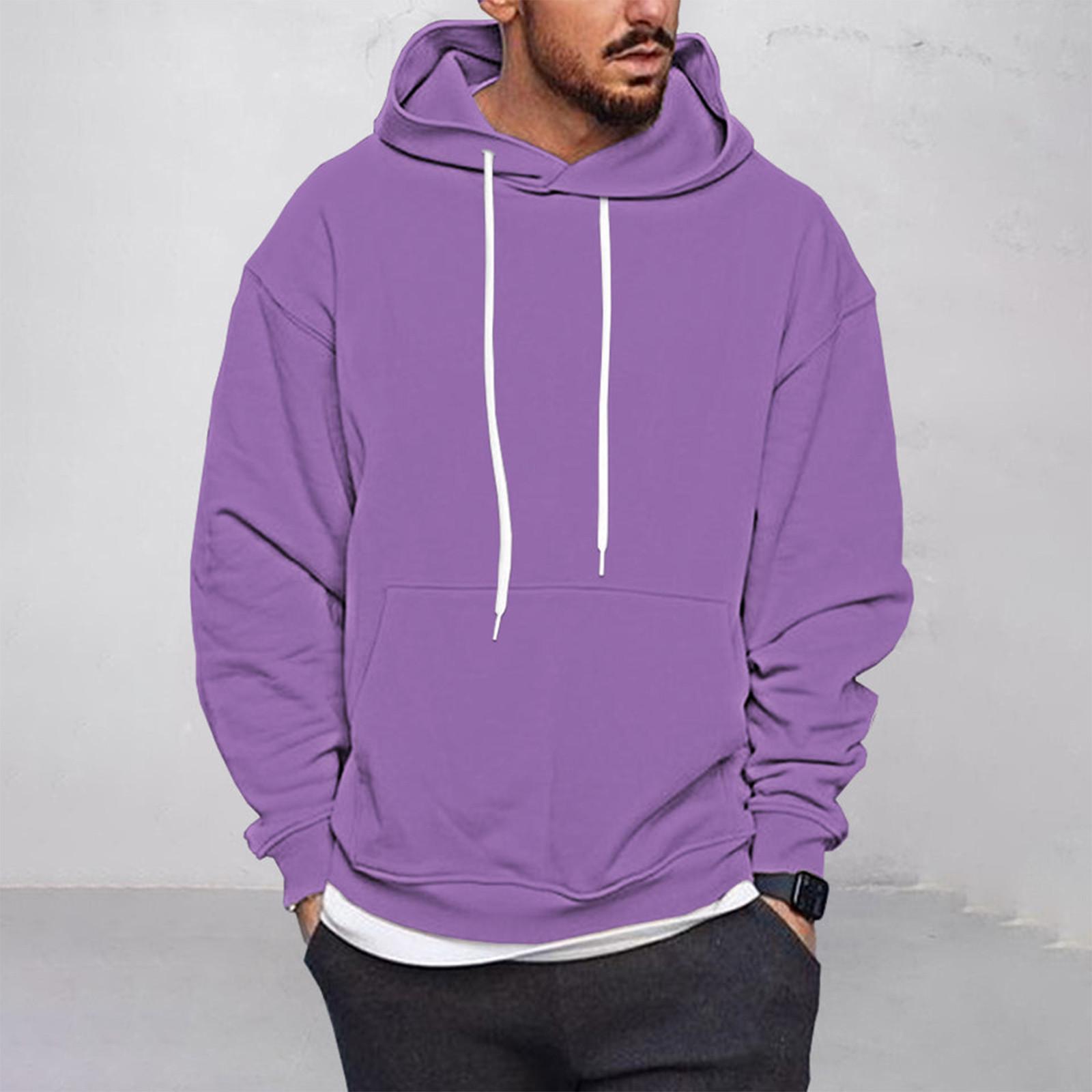 

Чоловіче однотонне плюшеве тепле пальто, флісовий светр, повсякденне пальто, светр з кишенею, осінньо-зимове пальто XXXL фіолетовий