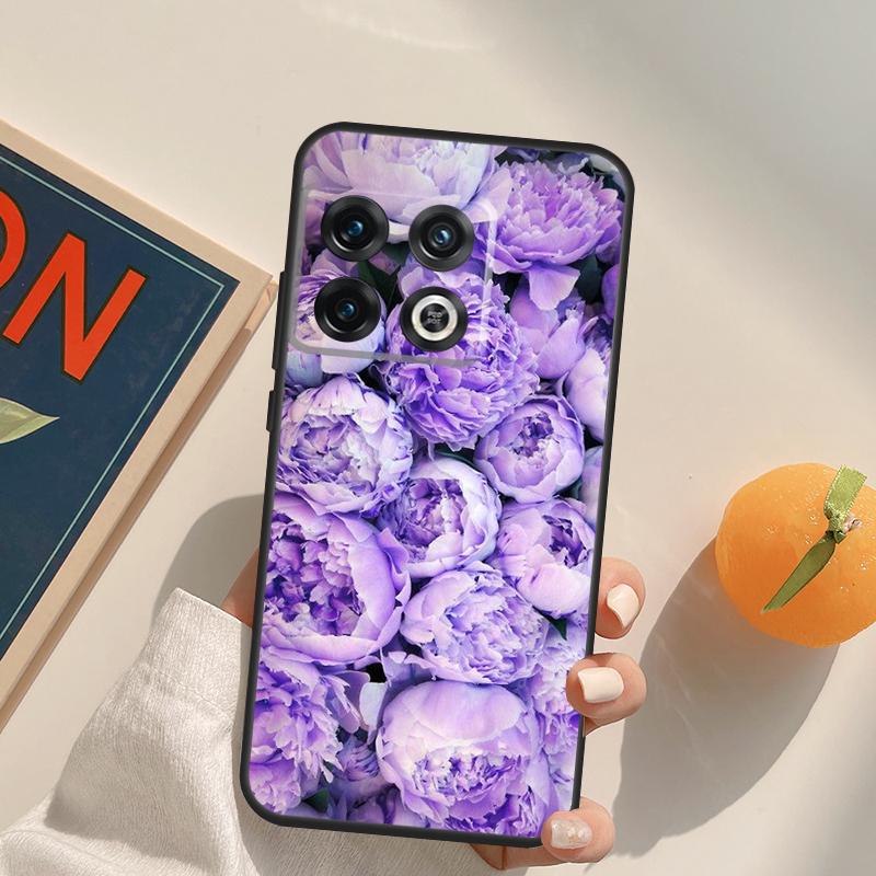 Lavender Peonies Flower Case For OnePlus 13R 12R 10R 13T 10T 11 12 13 15 OnePlus Nord 5 CE 2 3 4 Lite N20 N30 Cover
