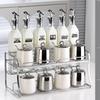 Qianxing 15-Piece Ceramic Spice Jar & Oil Bottle Set with Silver Rack