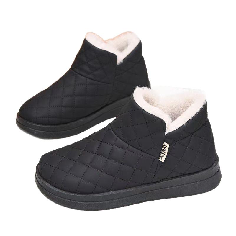 Popular Short Boots Women's Winter Velvet Thickened Northeast Warm Cotton Shoes Korean Version Versatile Thick-soled Women's Shoes Short Cott
