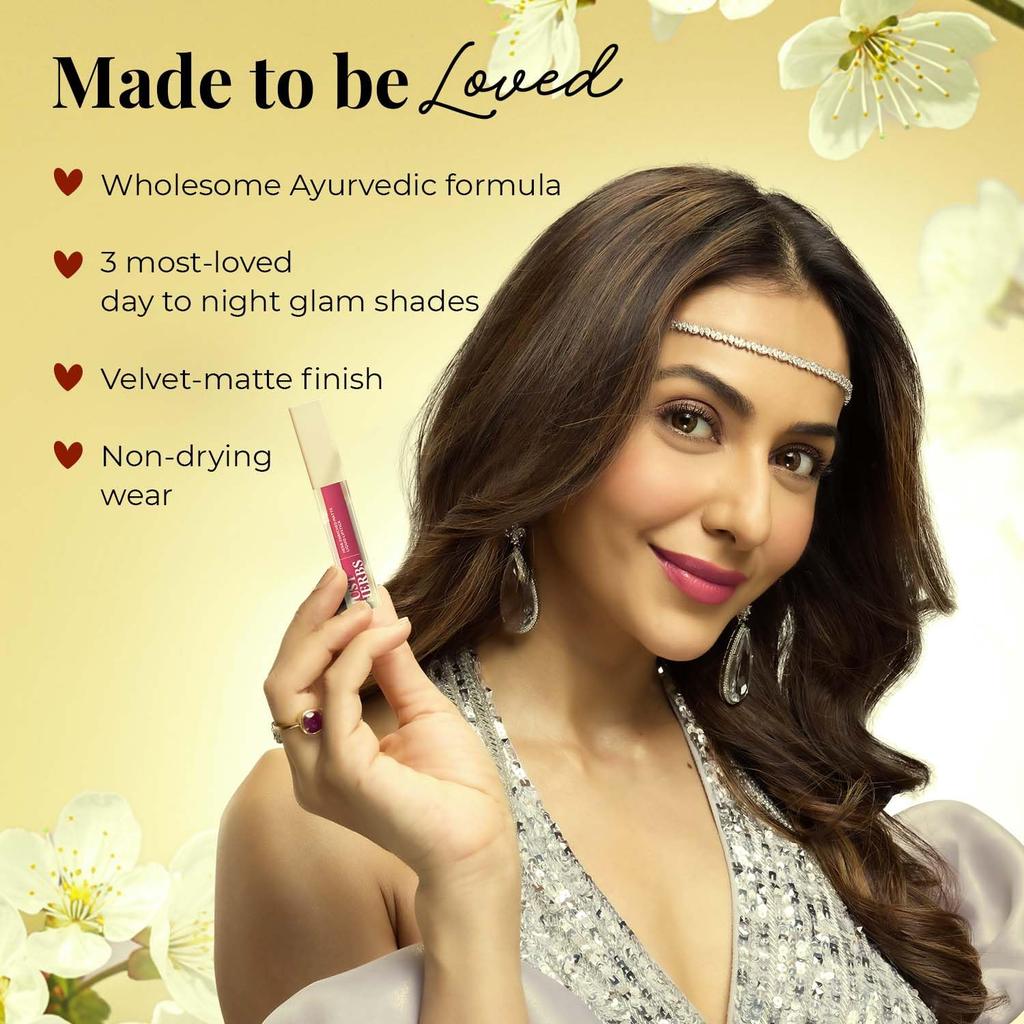 Just Herbs Herb Enriched Matte Liquid Lipstick | Set of 3 | Liquid Lipstick for Women | Day to Night | Hydrating & Lightweight | Ashwagandha & Brahmi