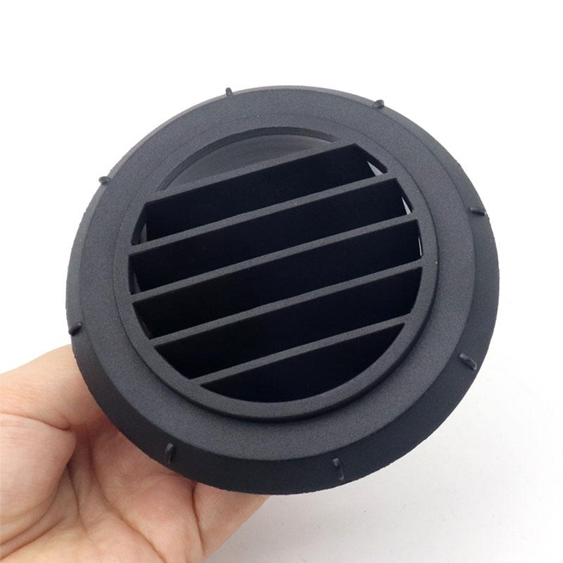 75mm Okrągły Samochodowy Kanał Grzejny Ciepłe Powietrze Wylot Odpowietrznik 360 Stopni Obrotowy Czarny Do Samochodu Autobus RV ATV Webasto Truck Auto Części