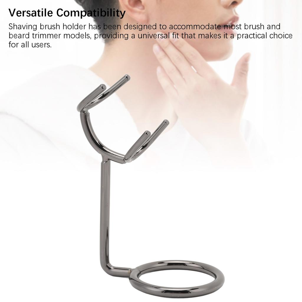 Shaving Brush Stand Stainless Steel Rust Resistant Beard Trimmer Metal Rack For Most Brush and