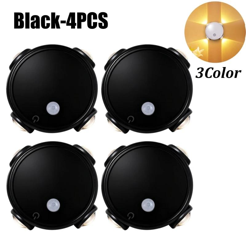 Luz Noturna de Cabeceira com Montagem Magnética e Indução do Corpo Humano, Recarregável a Bateria, Sem Fio, Lâmpada de Parede para escadas, armários, mesas de cabeceira,