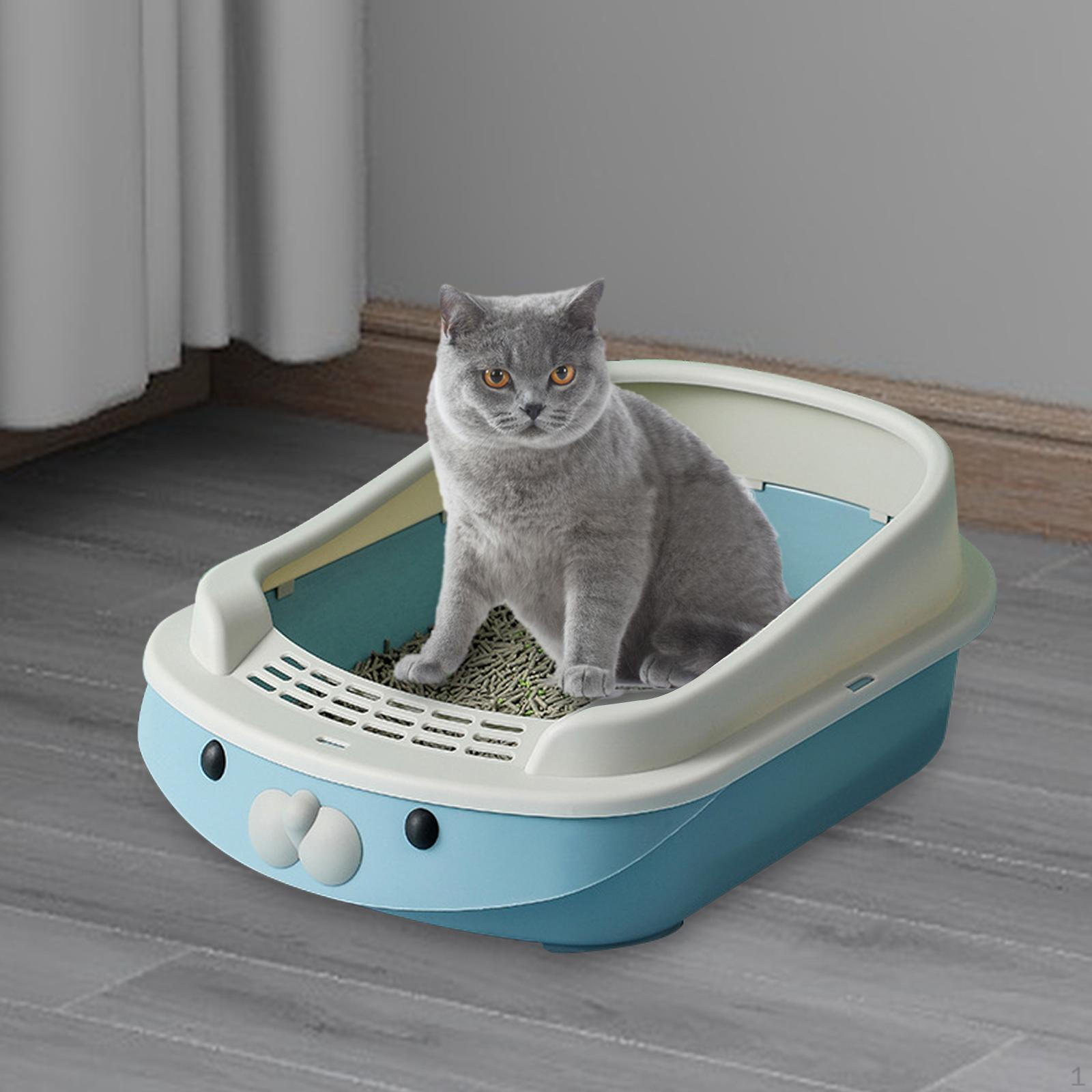 

Cat Basin, Toilet, Semi-closed Cleaning Bath, Toilet with Scoop, Open синій