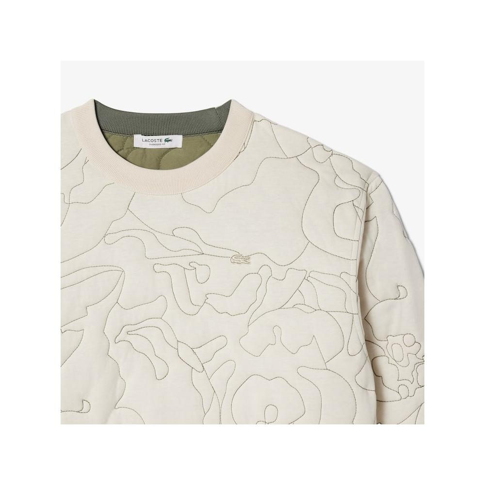 Lacoste Womens Flower Pattern Reversible Padded Sweatshirt Sf2686 54n Id8 q2nSf2686 54nId8