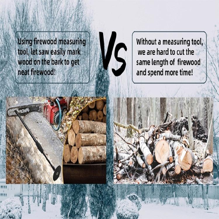 Magnetic Firewood Cutting Rod Quick Length Adjustable Logging Measure Tool Stick