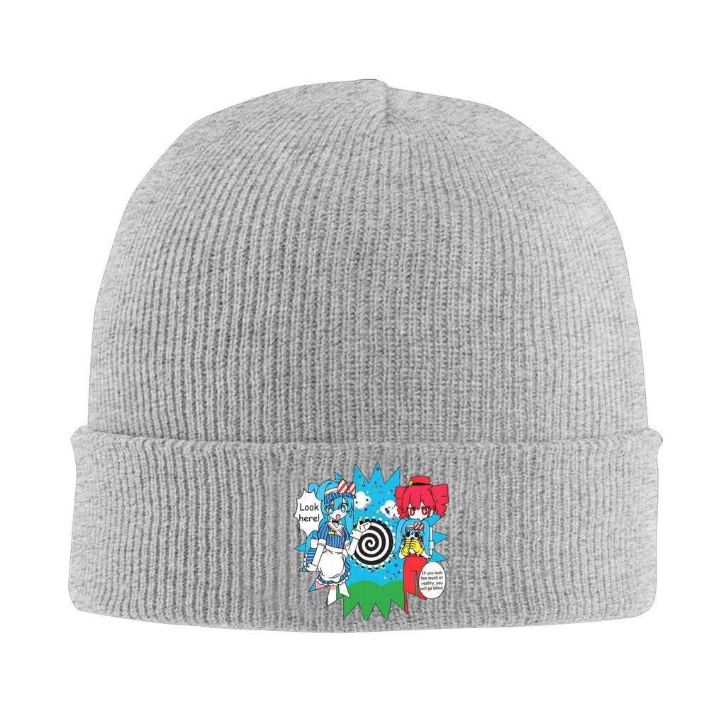 Triple Baka Kasane Teto  Beanie Hats  Bonnet Hats Adult Unisex Y2K Cool Kpop Knitting Hat Winter Custom Warm Caps