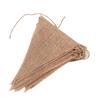 Fabric Wonderful Vintage Decor Burlap Chic Shabby Wedding Jute Banner Hessian Bunting Lace Bunting