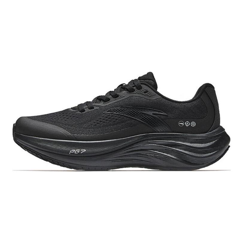 Anta Slip Resistant, Abrasion Resistant, Breathable Low Top Running Shoes Women's Black 122515508-7