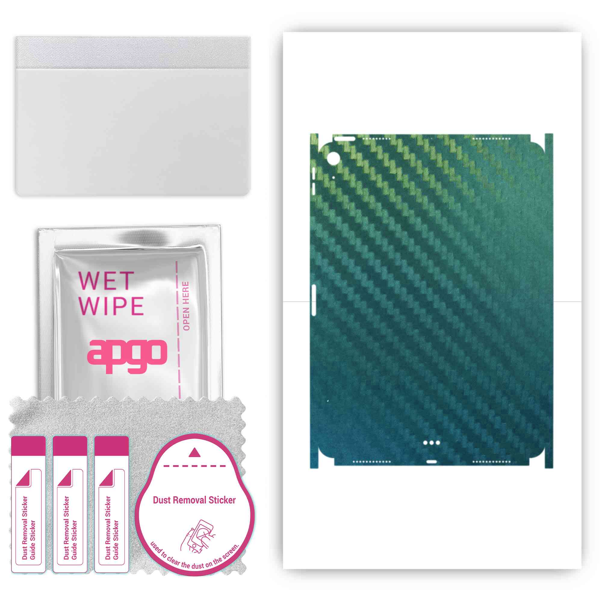 

apgo Protective Skin Sticker for the back+sides compatible with Apple iPad Air 2022, Full Wrap Film, Foil, Vinyl - Pattern Carbon Chameleon CAKA1