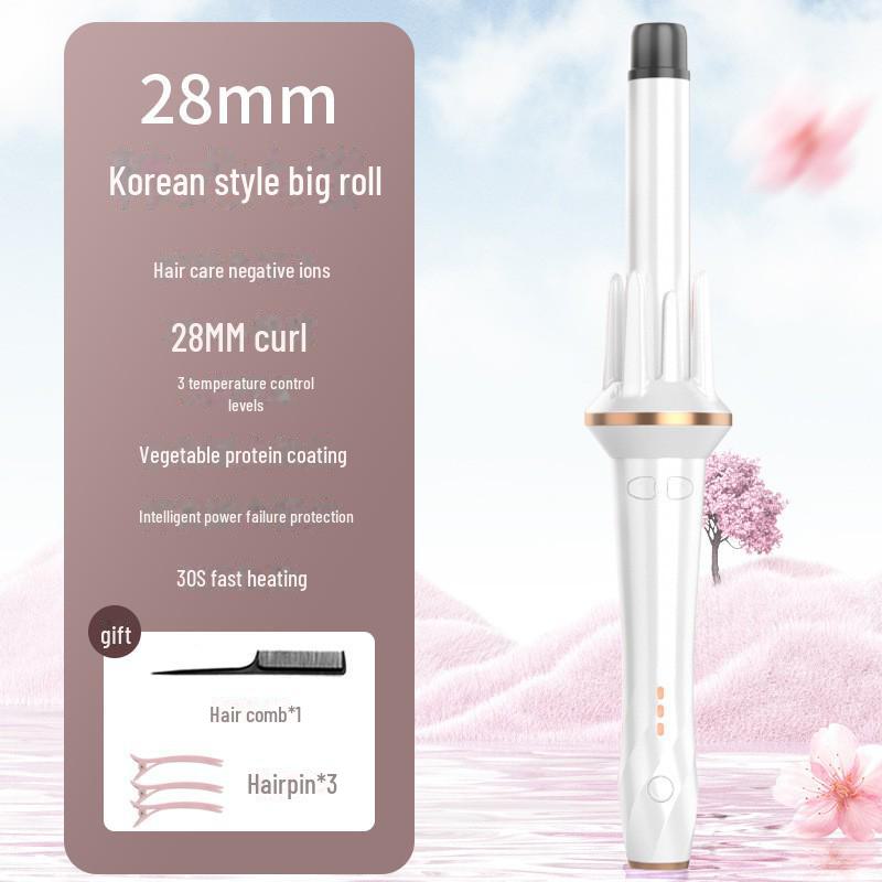 

Автоматическая плойка с отрицательными ионами для создания крупных локонов и волн — бережно относится к волосам Medium белый