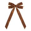 Velvet Bow Decorations Ribbon Xmas Pendant, Christmas Tree Flannel Ornament, Elegant Holiday Home Accents Decorative Retro Style Hanging Pendant