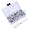 180pcs Crimping Loop Sleeve Kit 6‑Size Aluminum Double Barrel Ferrule Universal for Wire Rope Cable 