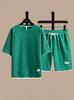 Trendy Summer Waffle T-Shirt & Shorts Set - Youthful, Handsome Sportswear