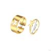 Fashion Hollow Matching Rings Set for Teen Girls Mens Engagement Adjustable Open Punk Jewelry