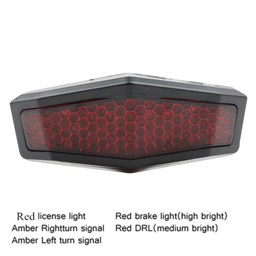 12V 5In1 Motorcycle ATV LED Rear Tail Brake Stop Signal Lamp Turn Signal Light