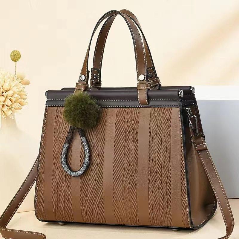 Fashionable Retro Striped Handbag In Multiple Colors For Everyday Use Perfect For Moms