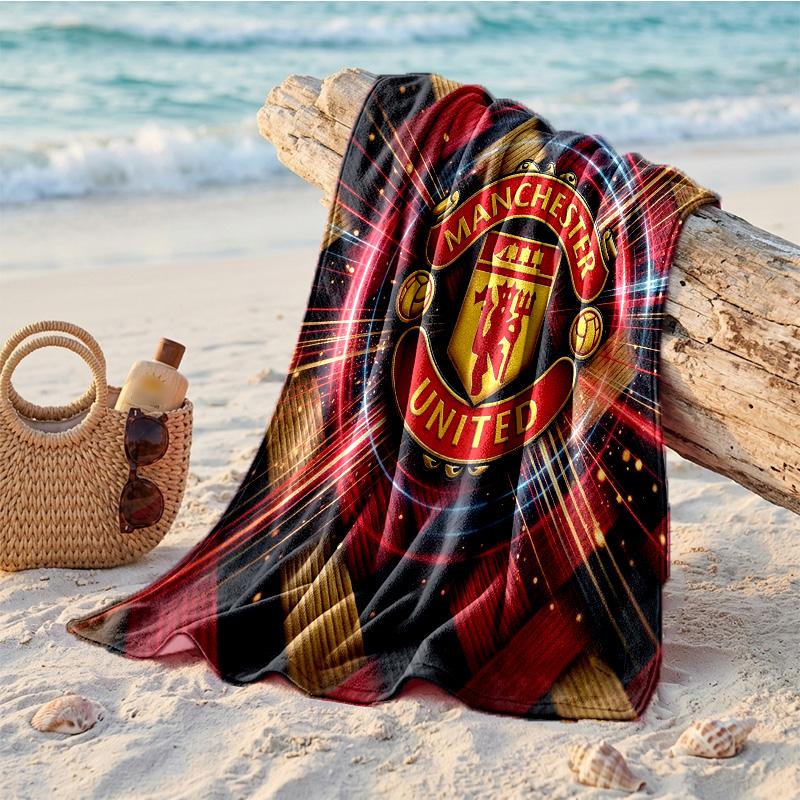 Manchester United Print Mikrofaser Strandtuch Schnelltrocknend Saugfähig Großes Handtuch für Strand Schwimmen Reisen