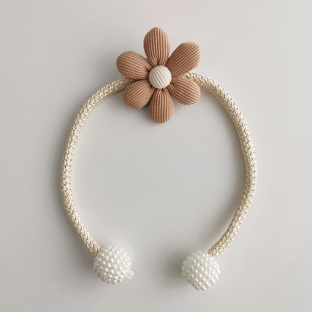 2 STÜCK Vorhanghalter | Boho Blumen Vorhanghalter | Schlichte Elegante Sonnenblumen Vorhanghalter | Boho Schlafzimmerdeko