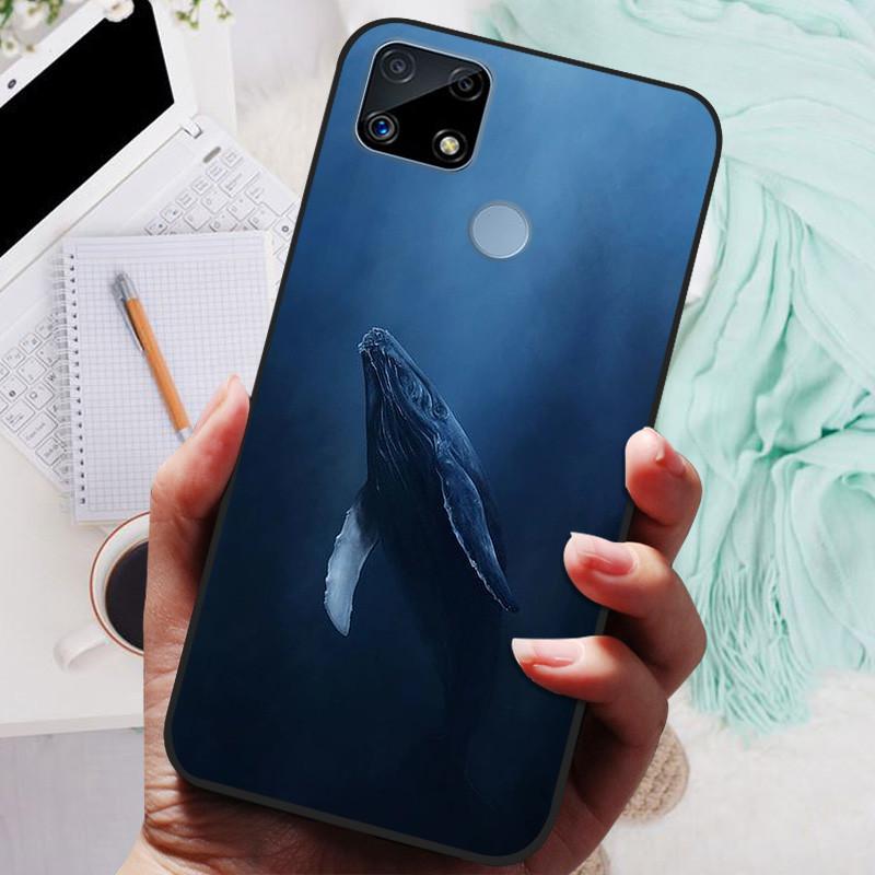 Pro Realme C25s pouzdro Soft TPU silikonový kryt na telefon pro OPPO Realme C25 pouzdro Bumper C25S RMX3195 C 25S nárazuvzdorný kryt Coque