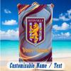 Beach Towel Custom Name Text, Quick Dry Large Towel For Beach HomeAston Villa