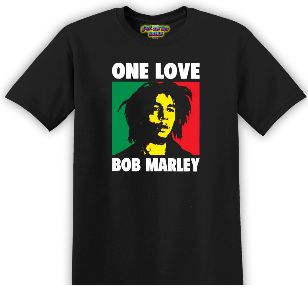One Love Bob Marley Reggae Music Band T-Shirt Black S-3XL