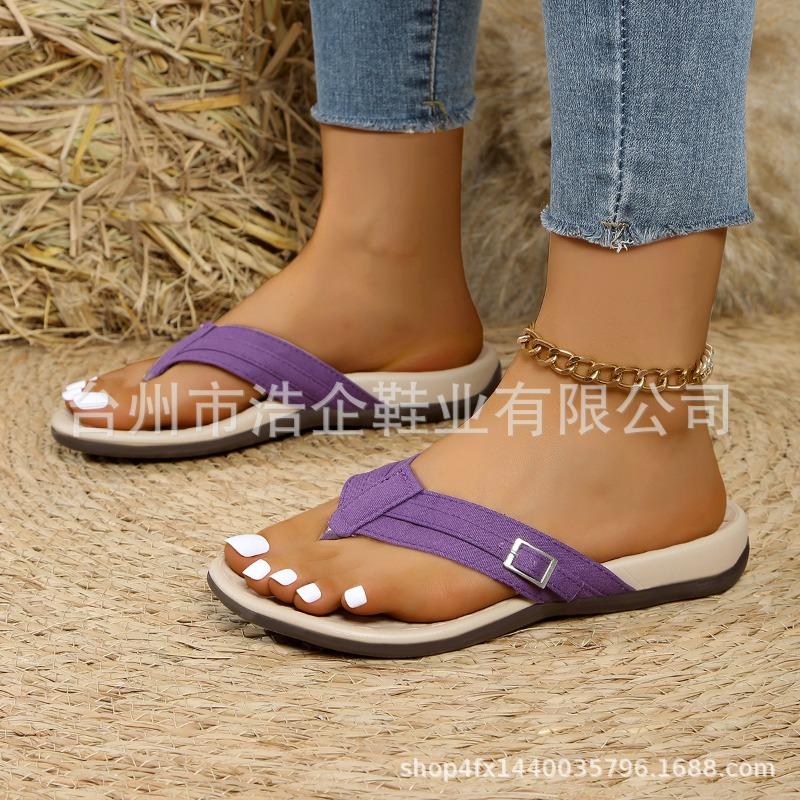 Wish large size sandals women's 20 new casual flat flip-flops