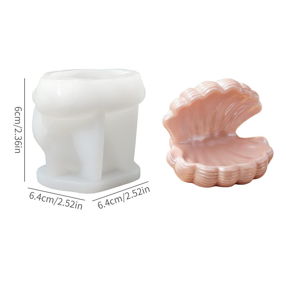 

Desktop Ornament Gypsum Jewelry Display Stand Silicone Mold DIY Seashell Shape Storage Tray Plaster Resin Molds Crafts Making