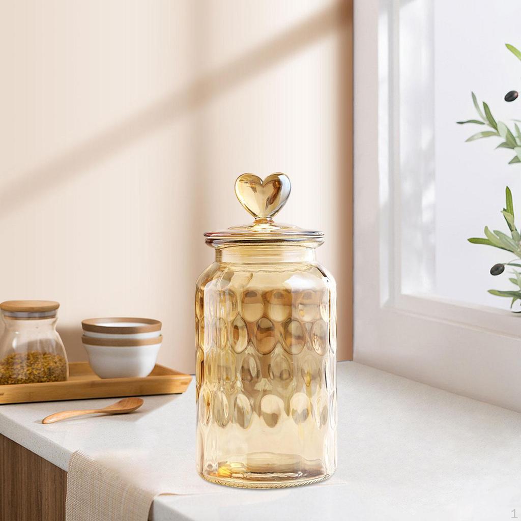Airtight Food Jars Glass Jar with Lid , Decorative Cookie Tea Canister for