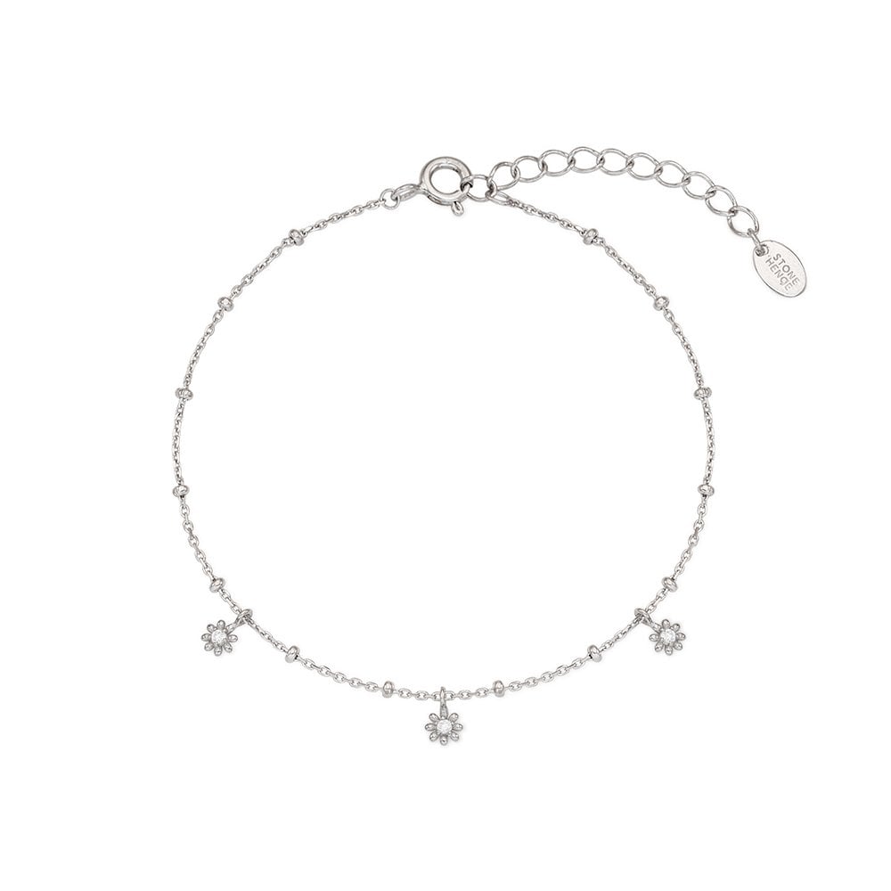 STONEHENGE Silver Flower Bracelet Sc24C25E