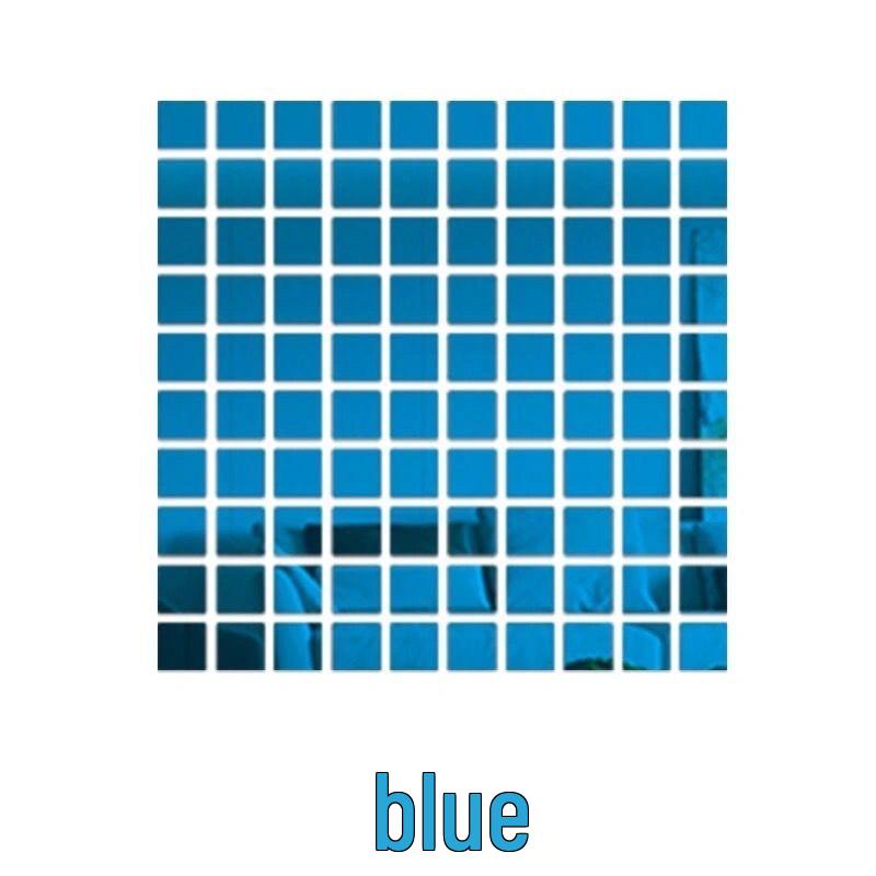 100-Piece Self-Adhesive Square Mosaic Mirror Wall Stickers for Home Decoration